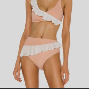 TULAROSA julieta high waist peach bikini bottoms xsmall